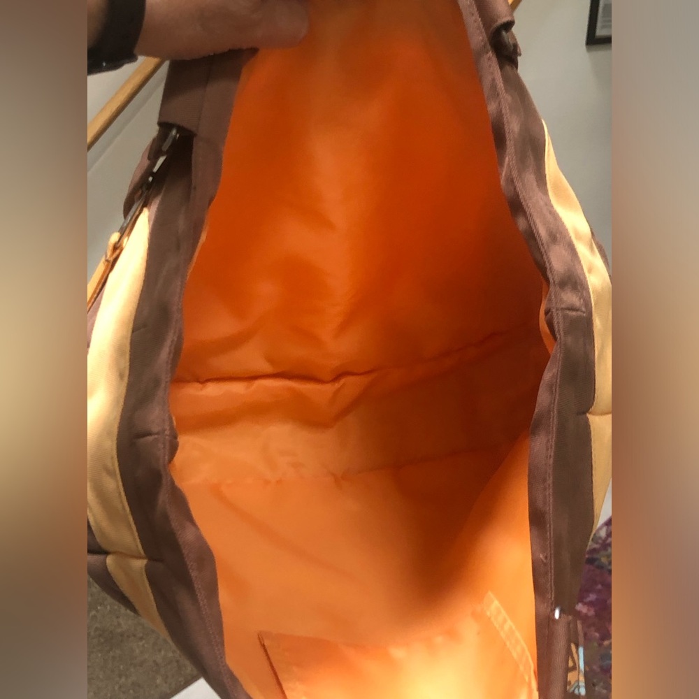 Jansport Brown and Yellow Floral Tote Bag - Picture 4 of 7